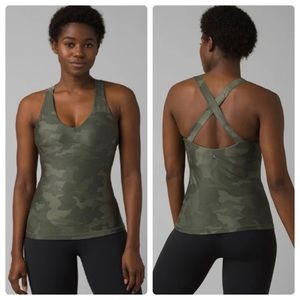prAna Women's Layna Bra Tank Sage Camo Green Size Small NWT.